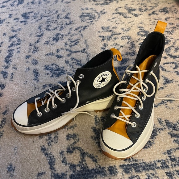 Black platform leather converse - Run star hike - Picture 4 of 11